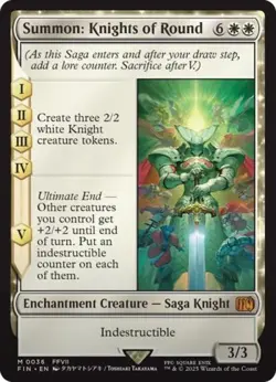MTG English Summon: Knights of Round NM Foil Universes Beyond: FINAL FANTASY - Image 1