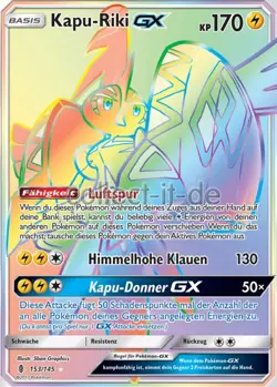 Pokemon 153/145 Kapu-Riki GX - Sonne und Mond - Stunde der Wachter - Image 1