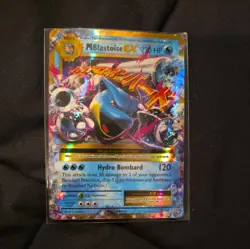 2016 Pokemon XY Evolutions Mega Blastoise EX #22/108 Holofoil Heavily Played - Image 1