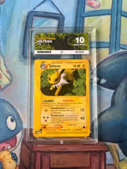Pokemon Jolteon 13/144 Skyridge Non Holo Rare Ace 10 Perfect Subgrades Pop 1 - Image 1