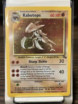 Pokemon TCG - Kabutops 9/62 Fossil Holo Rare WOTC 1999 - LP - Image 1