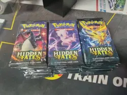 Lot Of 50 Pokemon Sun & Moon Hidden Fates Booster Packs Factory Sealed - Image 2