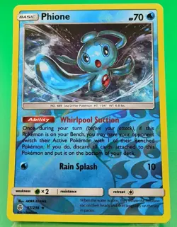 Phione Reverse Holo 57/236 Rare SM - Cosmic Eclipse Pokemon - Image 1