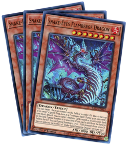 Yugioh! x3 Snake-Eyes Flamberge Dragon RA03-EN033 Ultra Rare (UR) NM/M English - Image 1