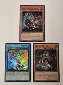 Dracotail Mululu JUSH-EN005 + Dracotail Pan & Ketu Dracotail Yugioh Set Mint - Image 1