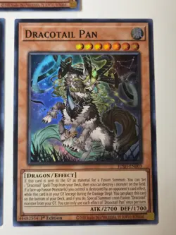 Dracotail Mululu JUSH-EN005 + Dracotail Pan & Ketu Dracotail Yugioh Set Mint - Image 3