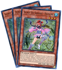Yugioh! x3 Secret Six Samurai - Hatsume RA03-EN016 Ultra Rare (UR) NM/M English - Image 1