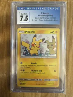Pikachu - SM162 - Pokemon Sun & Moon Promo Holo Rare Card CGC 7.5 NOT PSA - Image 1