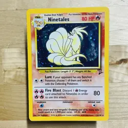 Vintage 2000 Ninetails 13/130 Base Set 2 Holo Rare LP English Pokemon WOTC Card - Image 1