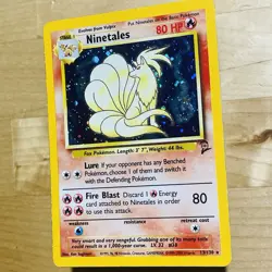 Vintage 2000 Ninetails 13/130 Base Set 2 Holo Rare LP English Pokemon WOTC Card - Image 2