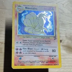 Vintage 2000 Ninetails 13/130 Base Set 2 Holo Rare LP English Pokemon WOTC Card - Image 3