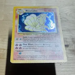 Vintage 2000 Ninetails 13/130 Base Set 2 Holo Rare LP English Pokemon WOTC Card - Image 4