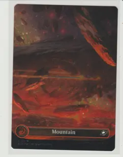 Mountain Borderless Galaxy Foil MtG Card EOE 370 - Image 1