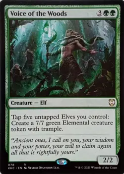 078 VOICE OF THE WOODS RARE KALDHEIM COMMANDER MTG CARD - Image 1