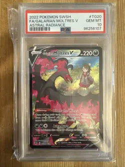 Galarian Moltres V - TG20/TG30 - Pokemon Astral Radiance Ultra Rare Card PSA 10 - Image 1