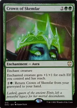 013 CROWN OF SKEMFAR RARE KALDHEIM COMMANDER MTG CARD - Image 1