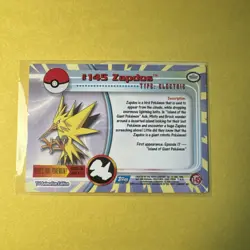 Zapdos #145 TOPPS Non Holo Vintage Pokemon Card - Image 2