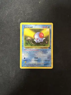 Tentacool 56/62 Fossil Unlimited WOTC Pokemon Card Free Shipping D62 - Image 1