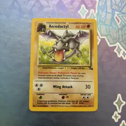 Pokemon TCG Aerodactyl Fossil Card 16/62 Regular Rare, WOTC LP Condition - Image 1