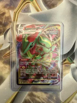 Pokemon Rayquaza VMAX Holo Card Evolving Skies Ultra Rare 111/203 26 - Image 1
