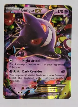 Pokemon: Gengar EX - 34/119 Phantom Forces XY Ultra Rare Card. MP - Image 1
