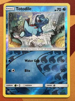 Pokemon Card - Totodile - Reverse Holo - C (18/73) Shining Legends *LP* - Image 1