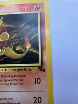1st Edition Magmar Non-Holo WOTC Pokemon Card 39/62 Fossil Set - Image 3