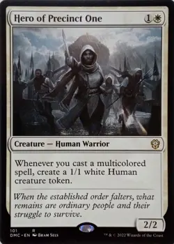 101 HERO OF PRECINCT ONE RARE DOMINARIA UNITED COMMANDER MTG CARD - Image 1