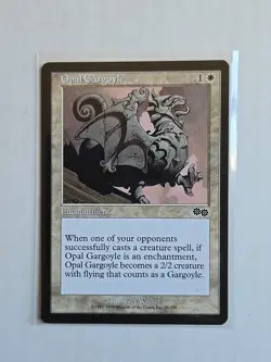 Opal Gargoyle - Urza's Saga - LP - MTG Magic - Common - Enchantment - Image 1