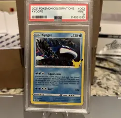 2021 POKEMON CELEBRATIONS #003 KYOGRE PSA 9 - Image 1