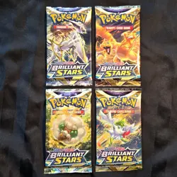 Pokemon Brilliant Stars - 4x Booster Packs - Art Set - Factory Sealed - Image 1