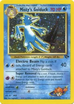 Misty's Golduck (12/132) Gym Challenge Unlimited​ - Near Mint Holofoil Pokemon T - Image 1