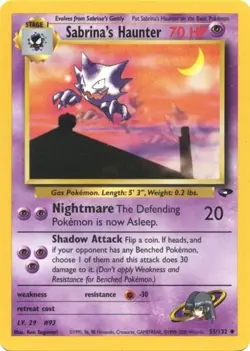 Sabrina's Haunter (55/132) Gym Challenge Unlimited​ - Near Mint Pokemon TCG - Image 1