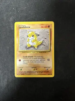 1999 Pokemon Base Set Sandshrew 62/102 D23 - Image 1