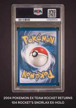 2004 POKEMON EX TEAM ROCKET RETURNS #104 ROCKET'S SNORLAX EX-HOLO PSA 4 - Image 2