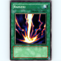 Yugioh Raigeki LOB-053 Unlimited Super Rare Original Holo - MP-LP 💎 - Image 1