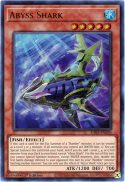 Yugioh! Abyss Shark - RA03-EN030 Ultra Rare (UR) Quarter Century Bonanza NM/M - Image 1