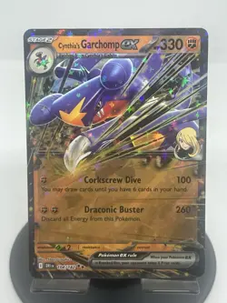 Pokemon TCG Cynthia’s Garchomp EX 104/182 Destined Rivals Double Rare NM - Image 1