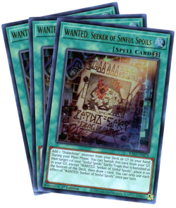 YuGiOh! x3 WANTED: Seeker of Sinful Spoils RA03-EN074 Ultra Rare UR NM/M English - Image 1