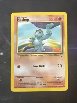 POKEMON CARD - Machop 78/130 - Base Set 2 - Common - LP - Image 1