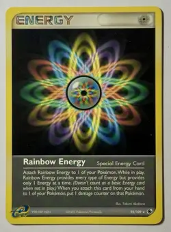 Rainbow Energy 95/109 (MP) Rare EX Series: Ruby and Sapphire 2003 Pokemon Card - Image 1