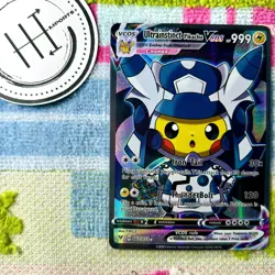 Ultra Instinct Pikachu VCOS Pokemon Card Holo Cosplay ART - Image 1