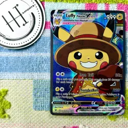 Luffy Pikachu VCOS Pokemon Card Holo Cosplay ART - Image 1
