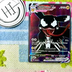 Venom Pikachu VCOS Pokemon Card Holo Cosplay ART - Image 1