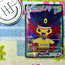 M Genga Pikachu VCOS Pokemon Card Holo Cosplay ART - Image 1
