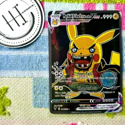 Marshall D Teach Pikachu VCOS Pokemon Card Holo Cosplay ART - Image 1