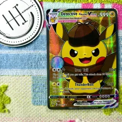 Detective Pikachu VCOS Pokemon Card Holo Cosplay ART - Image 1