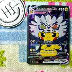 Garrurumon Pikachu VCOS Pokemon Card Holo Cosplay ART - Image 1