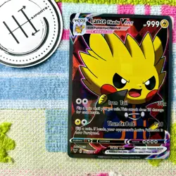 Lance Pikachu VCOS Pokemon Card Holo Cosplay ART - Image 1