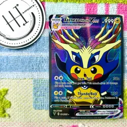 Xerneas Pikachu VCOS Pokemon Card Holo Cosplay ART - Image 1